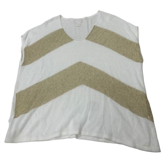 Chicos Metallic Striped Sweater - Picture 3 of 7